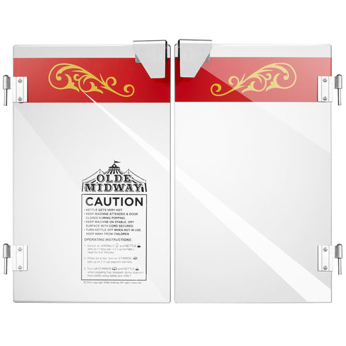 16 oz Popcorn Machine Doors Replacement for Olde Midway Commercial Popcorn Popper, Red
